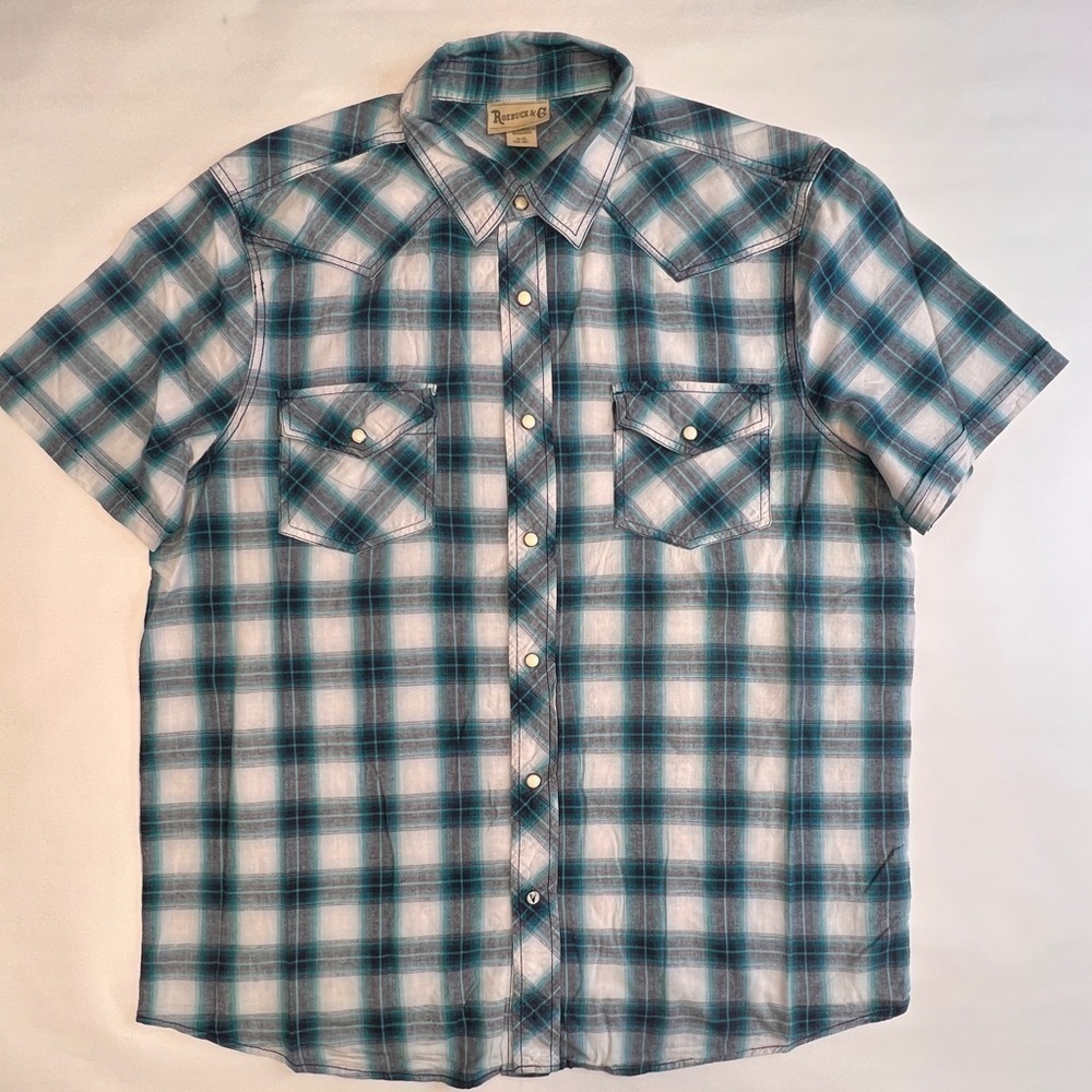 ROEBUCK & CO Size XL WESTERN SHIRT VINTAGE